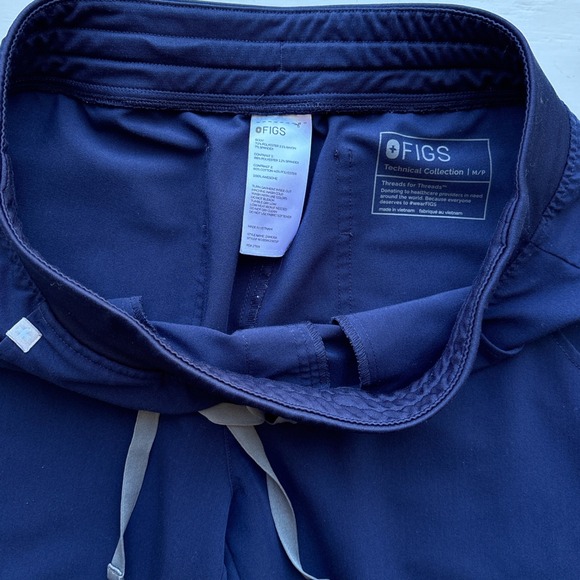 FIGS Zamora Womens Medium Petite Scrub Pants Navy Blue Jogger W18SW2005P - Picture 7 of 11
